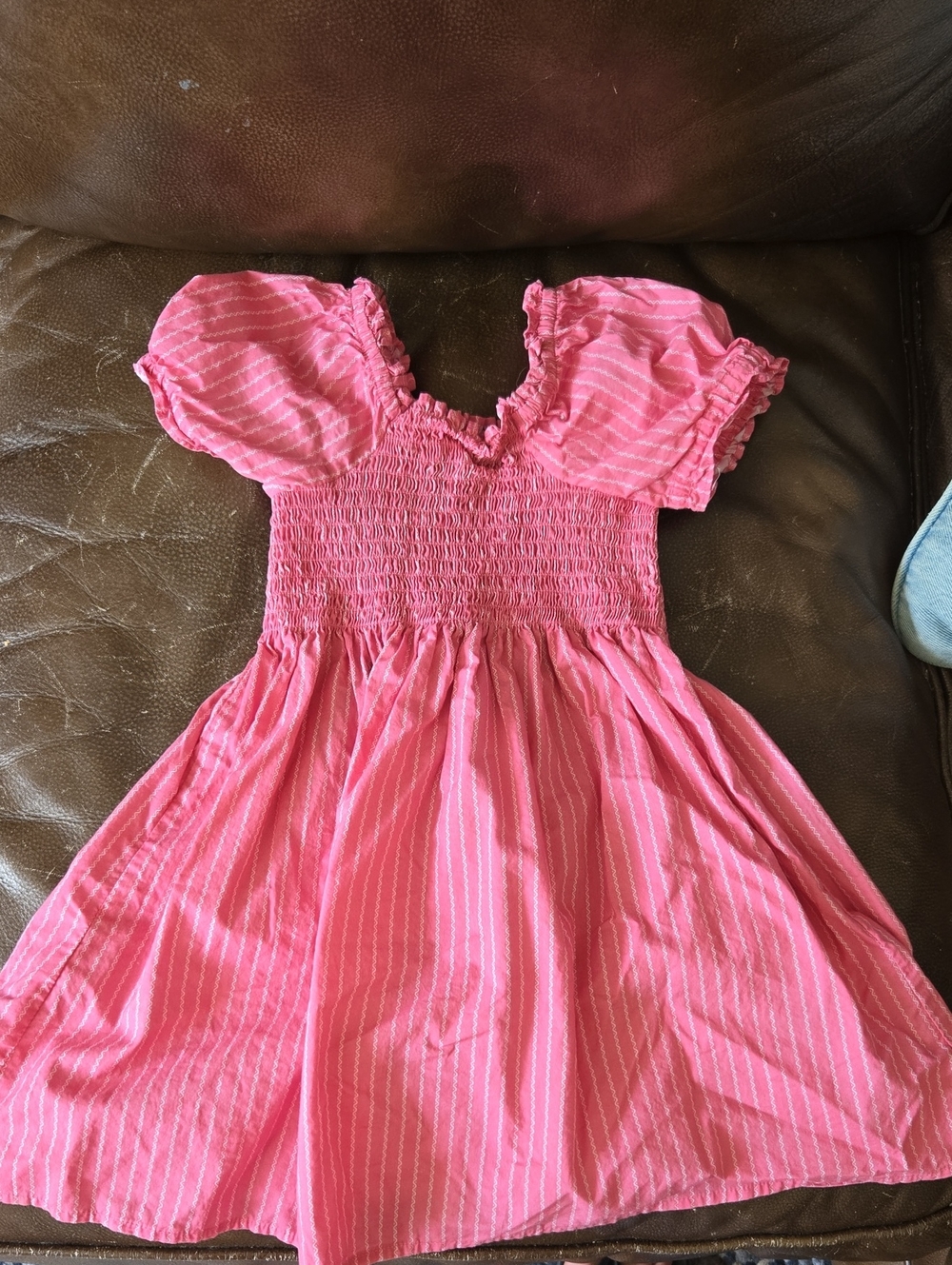 Hill House x American Girl Pink Smocked Waist Puff Sleeve Dress